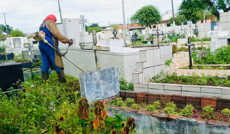 Dia dos Pais: cemitérios públicos de Santa Rita recebem ações de zeladoria