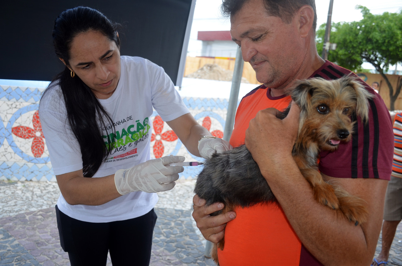 Prefeitura de Santa Rita promove vacinação contra raiva animal