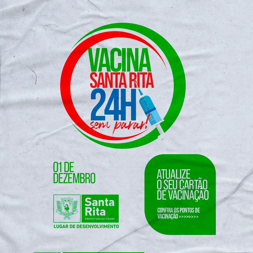 Prefeitura de Santa Rita faz mutirão para imunizar população contra Covid