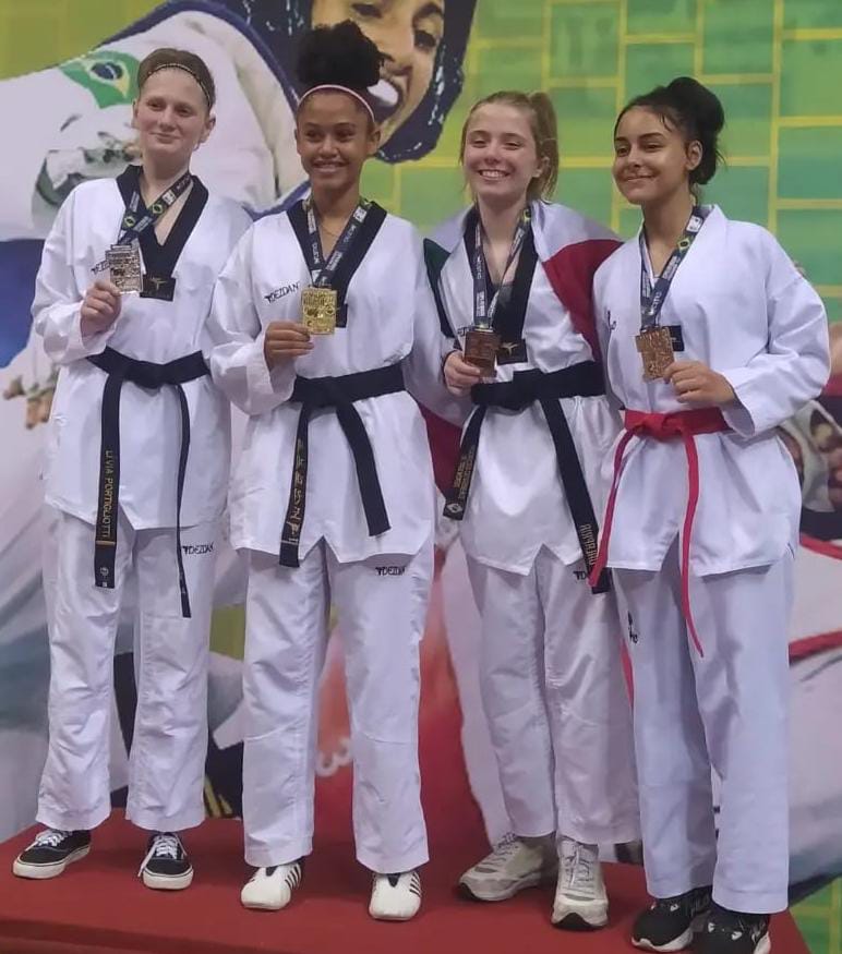 Taekwondo de Santa Rita é medalha de ouro e bronze na Copa do Brasil 2022, em Recife. E tem a primeira do ranking nacional